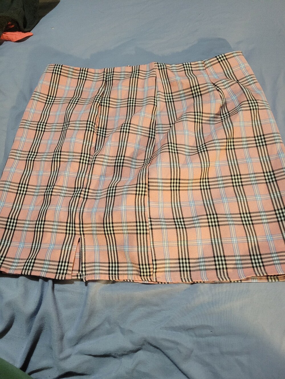 Shein Pink Plaid Skirt